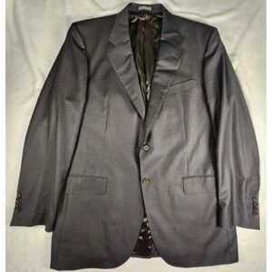 Daniel Cremieux Loro Piana Blazer Men's 44 Black Suit Jacket Sport Coat Wool